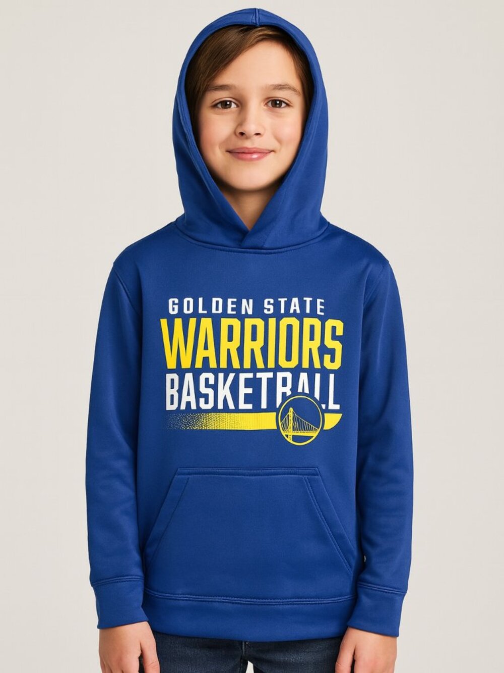 Boys NBA Golden State Warriors Hoodie - Size M (8/10)